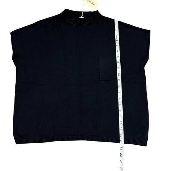 Ekouaer Black Knit Cap Sleeve Stretch Sweater Pullover Size: XL - Picture 7 of 8